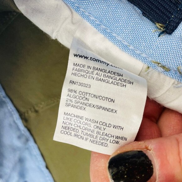 Tommy Hilfiger Youth Boys Size 14 Stretch Khaki Short Dusty Olive Green $39 1251 - Picture 6 of 6